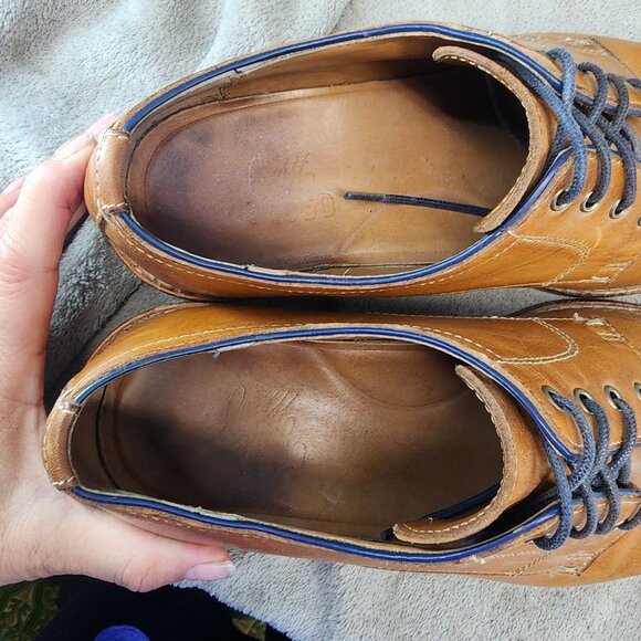 Johnston & Murphy Shoes Mens SIze 9.5 Brown Leather Lace Up Oxford *GUC*